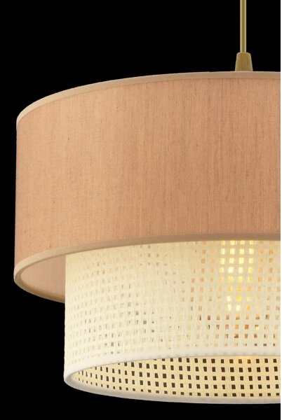 Lampă suspendată cu cablu ECHO 1xE27/60W/230V maro/crem