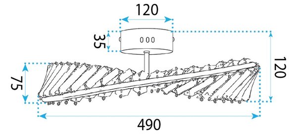 Lampă de tavan LED SWE095-C 50cm GOLD
