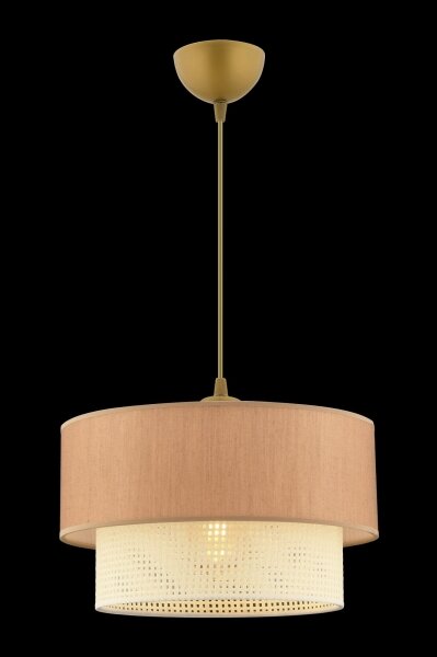 Lampă suspendată cu cablu ECHO 1xE27/60W/230V maro/crem