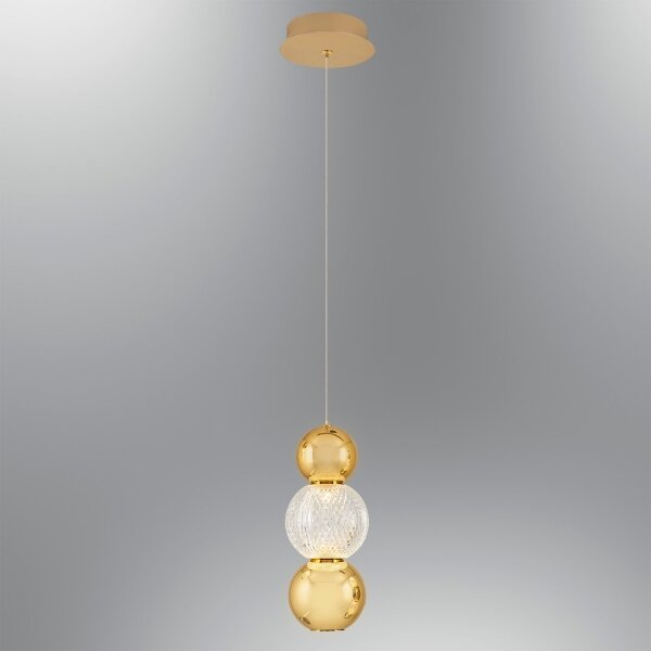 Pendul LED pe cablu CREMONA LED/5W/230V 3000K auriu