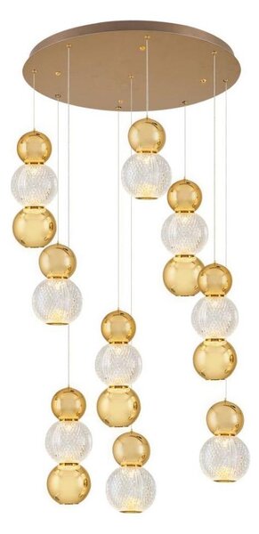 Candelabru LED suspendat pe cablu CREMONA LED/51W/230V 3000K auriu