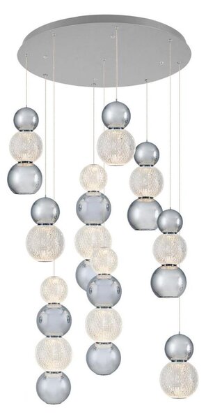 Lustră LED suspendată pe cablu CREMONA LED/51W/230V 3000K crom mat