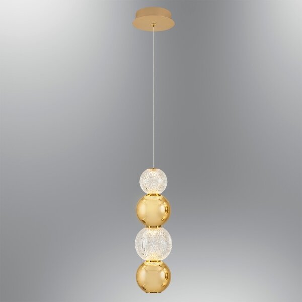 Candelabru LED CREMONA pe cablu, 7W, 230V, 3000K, auriu