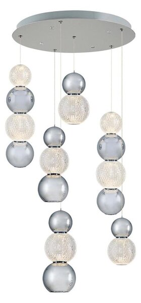 Lustră LED pe cablu CREMONA LED/34W/230V 3000K crom mat