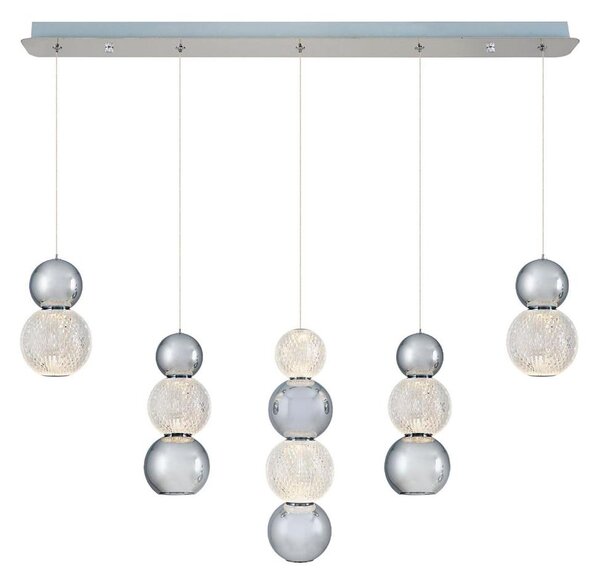 Lustră LED pe cablu CREMONA LED/27W/230V 3000K crom mat