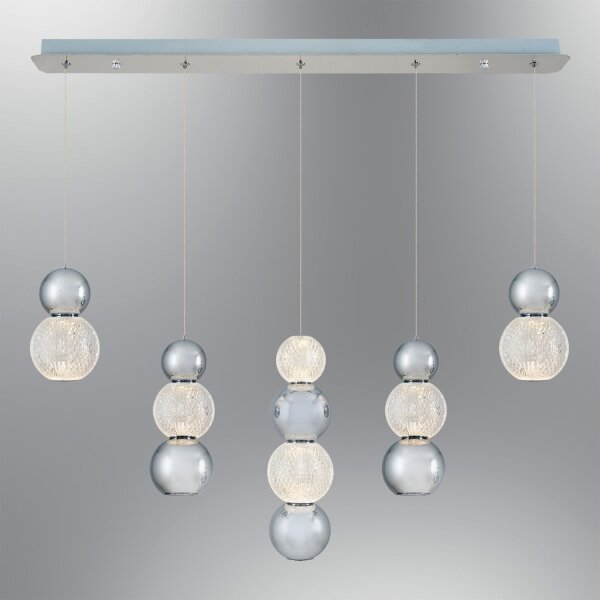 Lustră LED pe cablu CREMONA LED/27W/230V 3000K crom mat