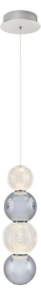Lustră LED suspendată pe cablu CREMONA, 7W, 230V, 3000K, crom mat