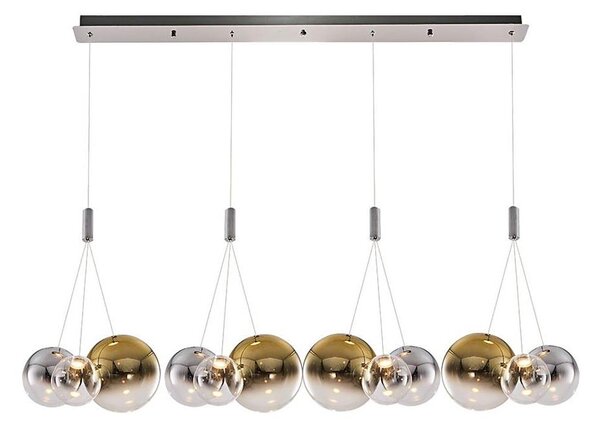 Candelabru LED suspendat pe cablu ENNA 12xG9/5W/230V 3000K fumuriu/auriu
