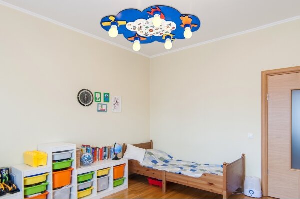 Plafonieră pentru copii LUCCA 5xE27/24W/230V albastră