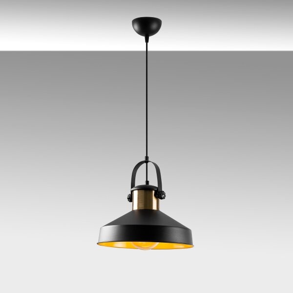 Pendul pe cablu DODO 1xE27/40W/230V negru/bronz