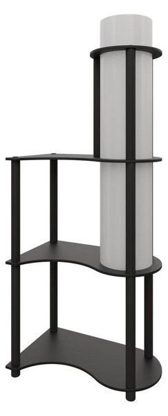 Lampă de podea NOTO cu polițe 1xE27/40W/230V, neagră