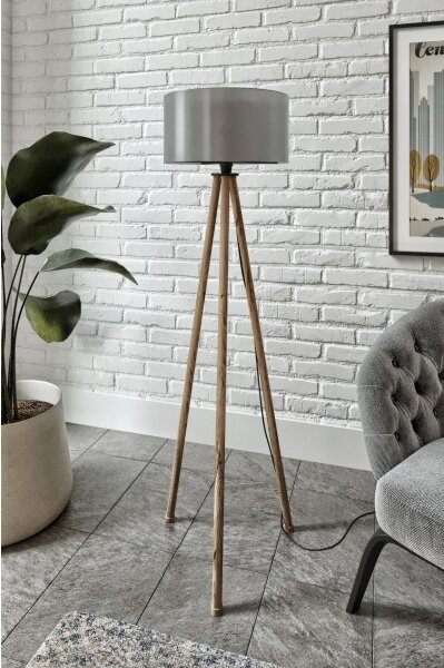 Lampă de podea AYD, 1x E27, 40W, 230V, maro/gri