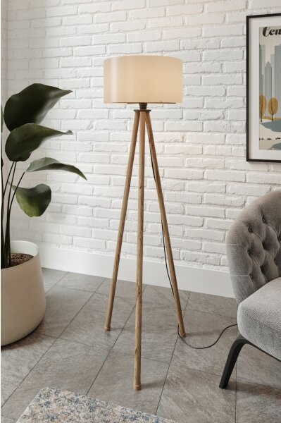 Lampă de podea AYD, 1x E27, 40W, 230V, maro/gri