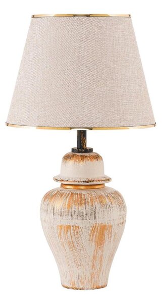 Lampă de masă RAMZES 1xE27/40W/230V crem/auriu