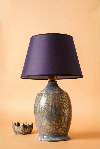 Lampă de masă RAMZES 1xE27/40W/230V, albastră