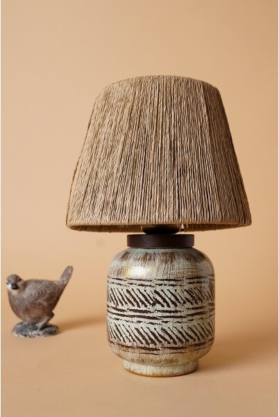 Lampă de masă RAMZES 1xE27/40W/230V, maro