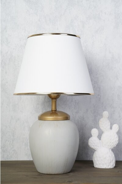 Lampă de birou RAMZES 1xE27/40W/230V alb/gri