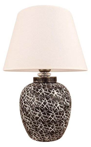 Lampă de masă RAMZES 1xE27/40W/230V, alb/negru