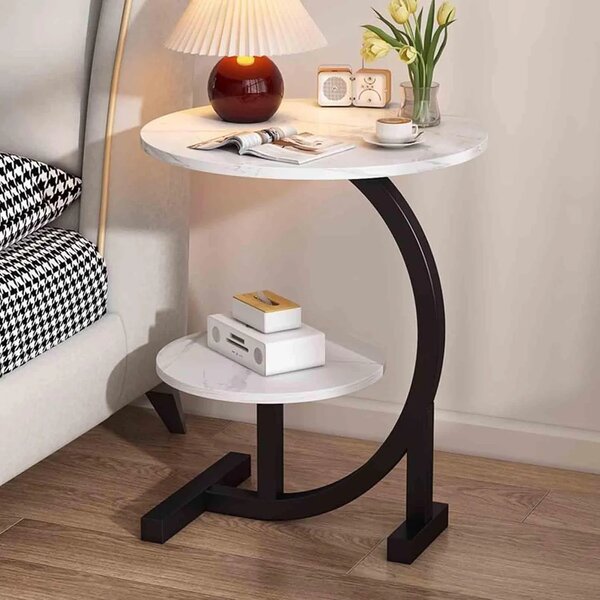 Marblenest™ Masa De Cafea Cu Două Straturi, Marmură albă