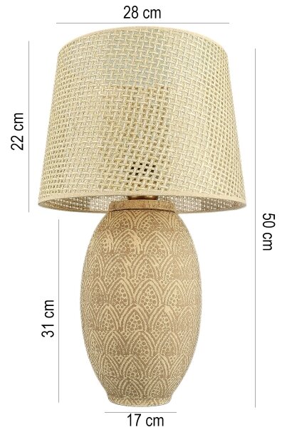 Lampă de masă RAMZES 1xE27/40W/230V aurie
