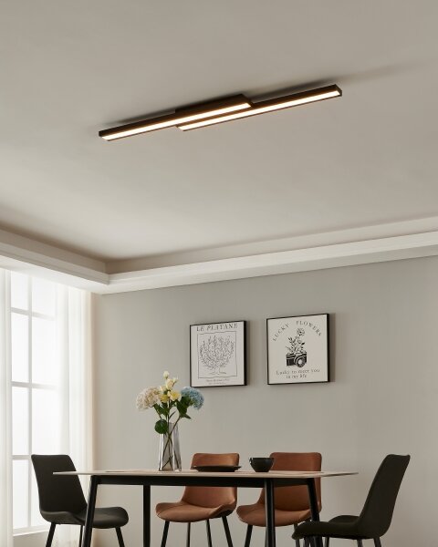 Plafonieră LED RGBW dimabilă Eglo 31715 SALITERAS-Z LED/20,4W/230V negru