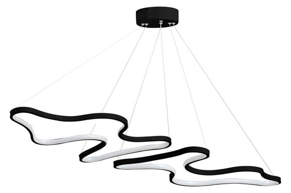 Lustră LED suspendată pe cablu DUPLE ARTISAN LED/80W/230V 6500K neagră
