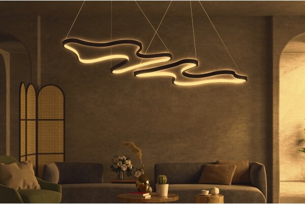 Lustră LED suspendată pe cablu DUPLE ARTISAN LED/80W/230V 4000K neagră