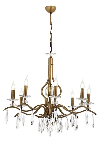 Candelabru cu lanț CLASSIC 8xE14/40W/230V, finisaj bronz