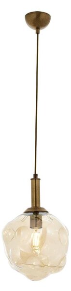 Lustră pe cablu CRUMPLED 1xE27/40W/230V bronz/bej