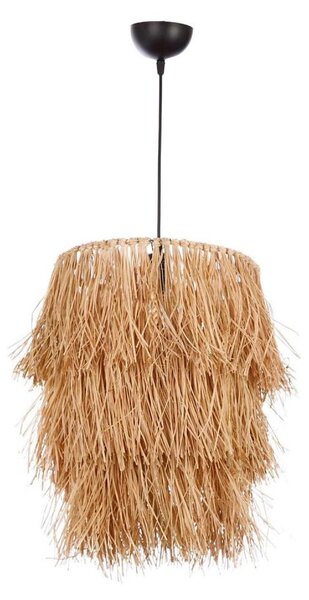 Pendul pe cablu TASSEL 1xE27/40W/230V, abajur din rafie