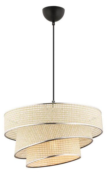 Candelabru suspendat pe cablu COUPER 1xE27/60W/230V crem/crom lucios