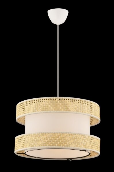 Lustră suspendată cu cablu HALO 1xE27/60W/230V crem/bej