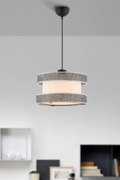 Lustră pe cablu HALO 1xE27/60W/230V crem/gri