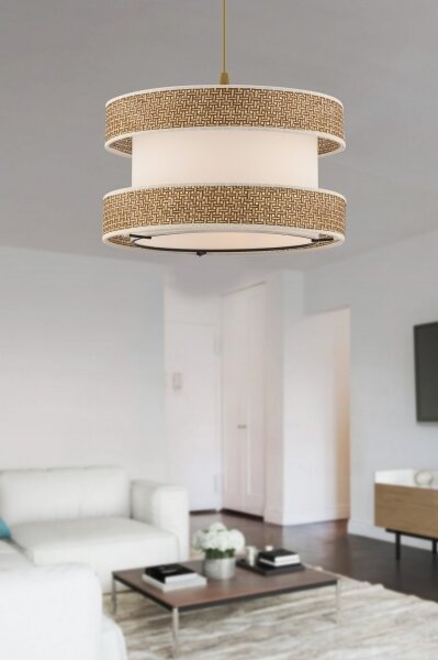 Lustră cu cablu HALO 1xE27/60W/230V crem/bej