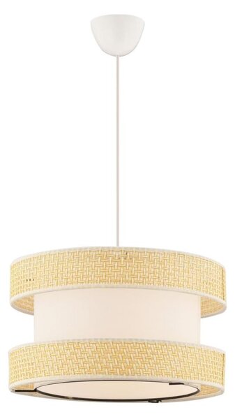 Lustră suspendată cu cablu HALO 1xE27/60W/230V crem/bej