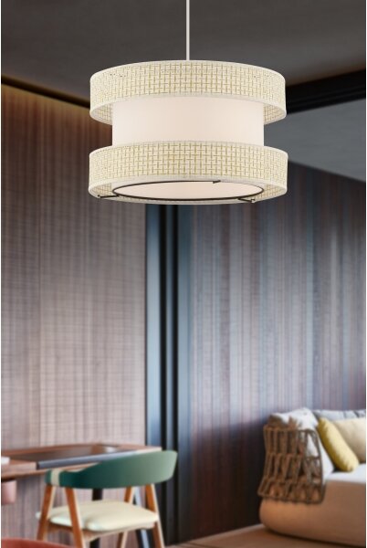 Lustră suspendată pe cablu HALO, 1x E27, 60 W, 230 V, crem