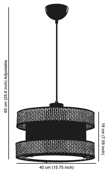 Pendul HALO, 1x E27/60W/230V, maro/crem