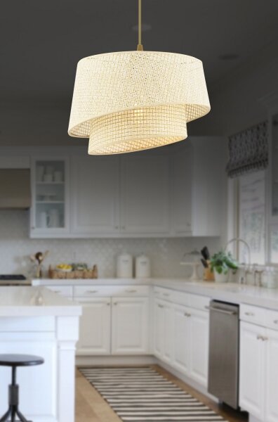 Lampă suspendată pe cablu BARETTE 1xE27/60W/230V, crem