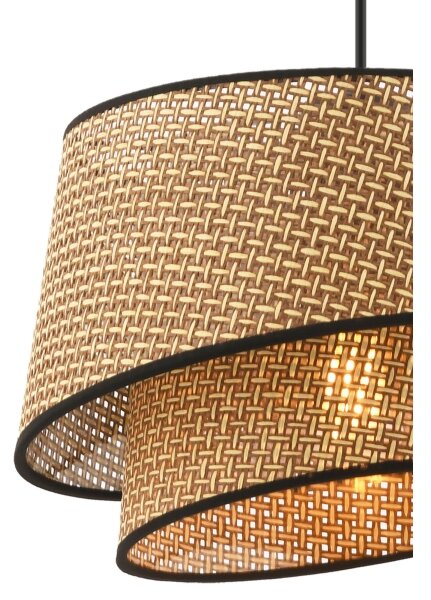 Lampă suspendată pe cablu BARETTE 1xE27/60W/230V maro/negru