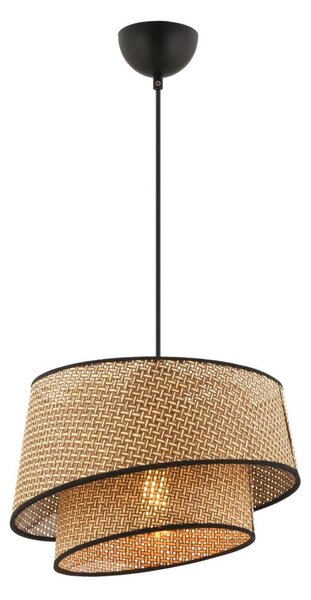 Lampă suspendată pe cablu BARETTE 1xE27/60W/230V maro/negru