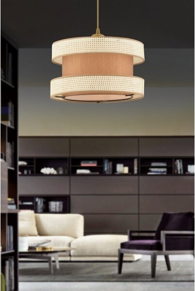 Pendul HALO, 1x E27/60W/230V, maro/crem