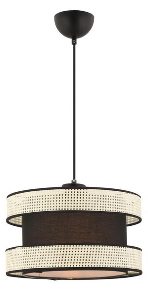 Lustră suspendată pe cablu HALO, 1x E27/60W/230V, negru/crem