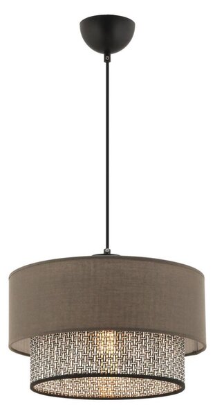 Lampă suspendată pe cablu ECHO 1xE27/60W/230V maro/gri