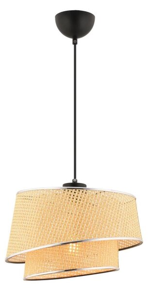 Lustră suspendată pe cablu BARETTE 1xE27/60W/230V bej/crom lucios
