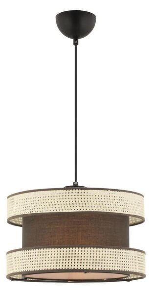 Lustră suspendată HALO pe cablu 1xE27/60W/230V, maro/crem