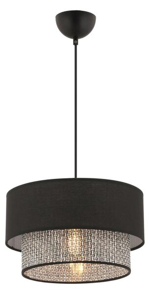 Lustră cu cablu ECHO 1xE27/60W/230V negru/gri