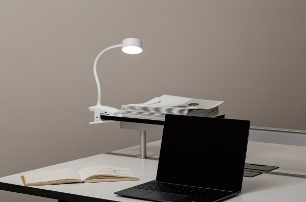 Top Light LED – lampă de birou cu clemă BELLA, dimabilă cu control tactil, LED/4,8W/5V 3000-6500K, albă