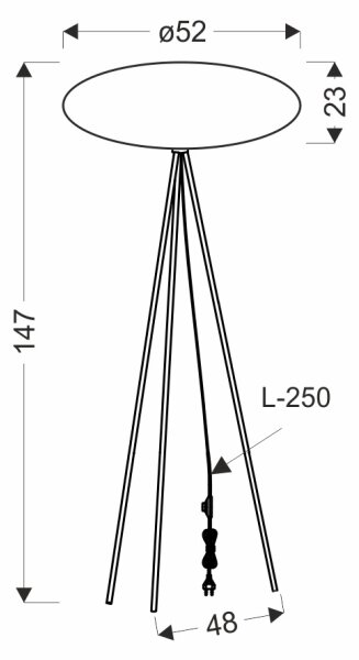 Lampadar CAFEE 1xE27/40W/230V alb/negru