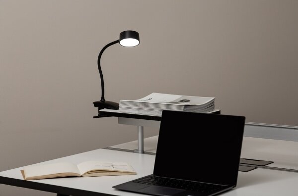 Top Light BELLA - lampă de birou LED cu clemă, reglare tactilă LED/4,8W/5V 3000-6500K negru