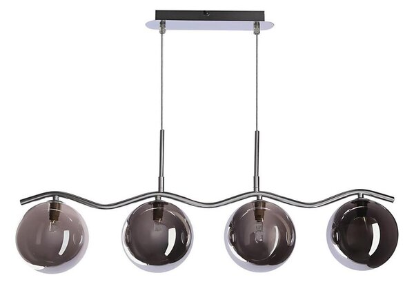Lustră pe cablu LUMOS 4xG9/20W/230V, negru fumuriu